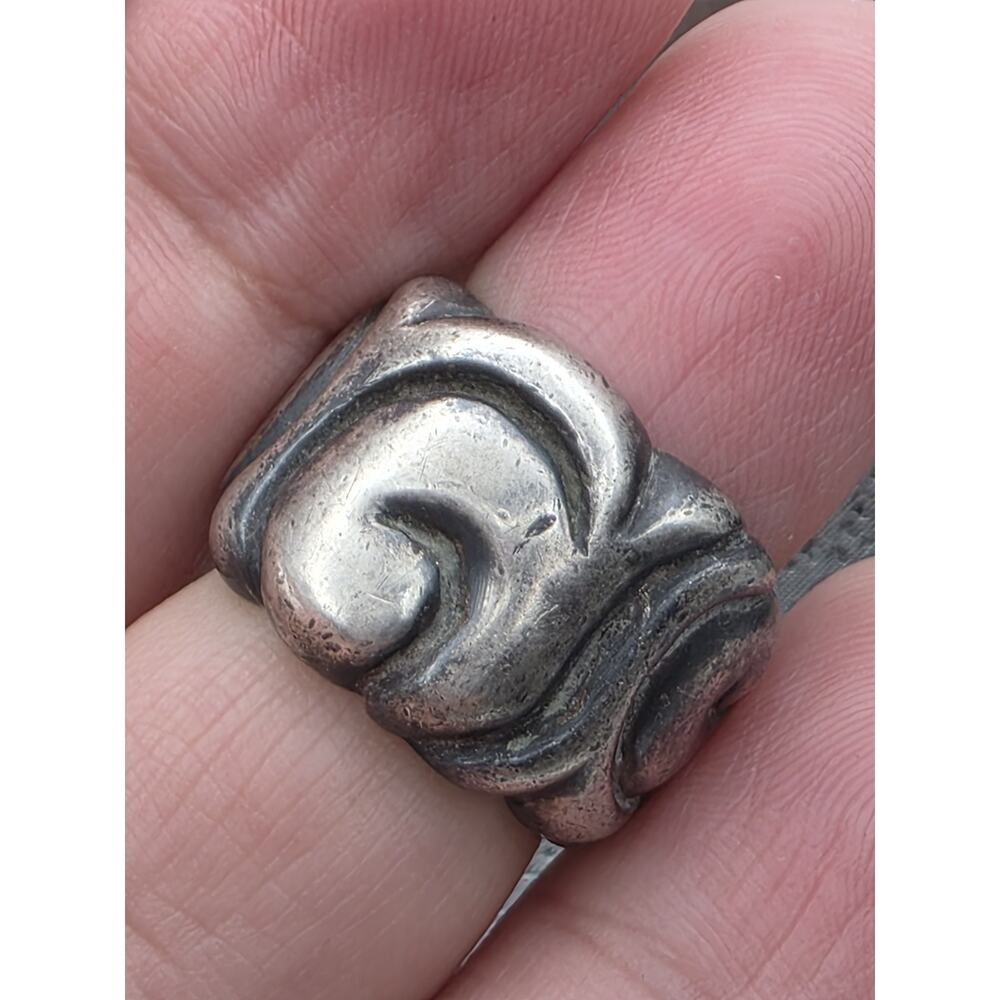 VINTAGE MODERNIST STERLING SILVER 925 ZINA BAND HEAVY RING SIZE 7